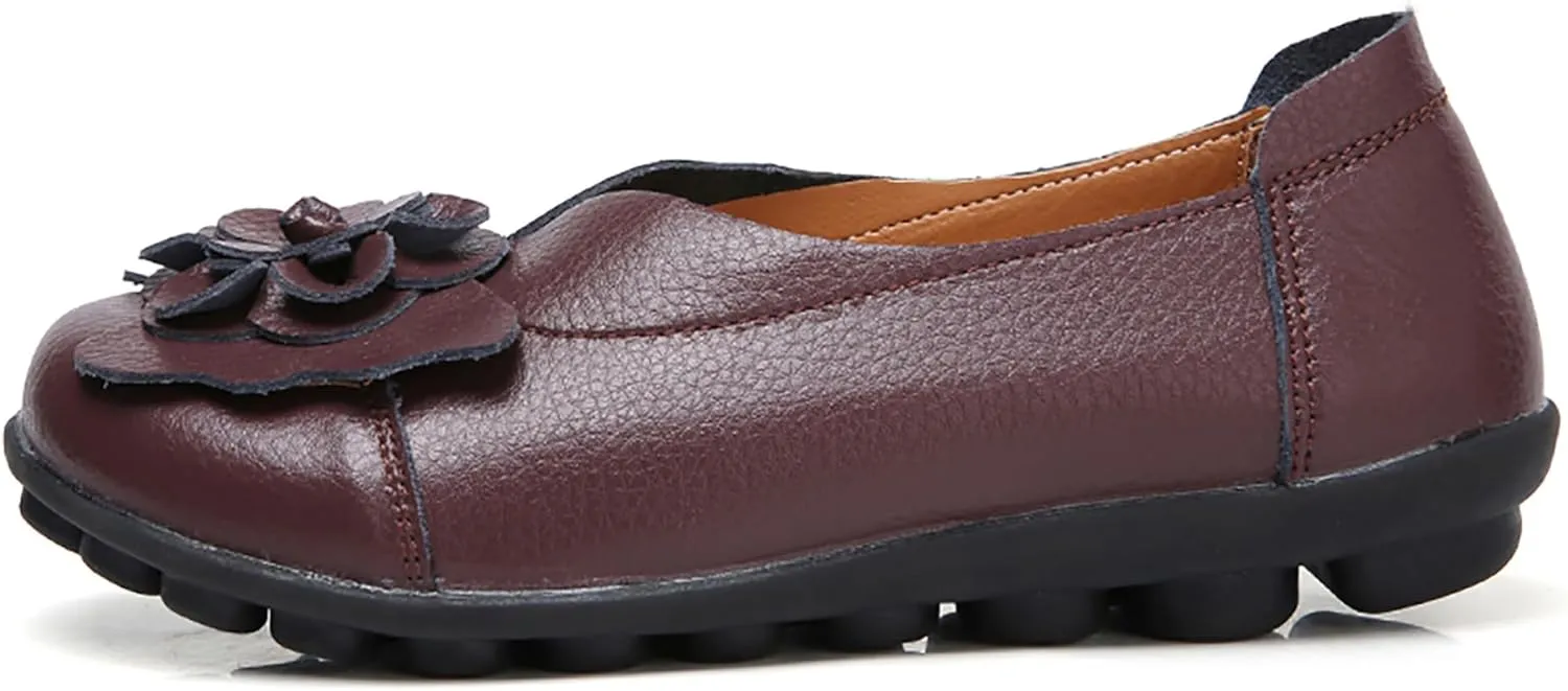 Solaud Women's Comfortable Loafers Soft Slip on Casual Round Toe Moccasins Driving Flats Work Walking Shoes