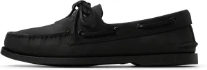Sperry Men's Authentic Original 2-Eye Boat Shoe, Black, 9.5 Wide