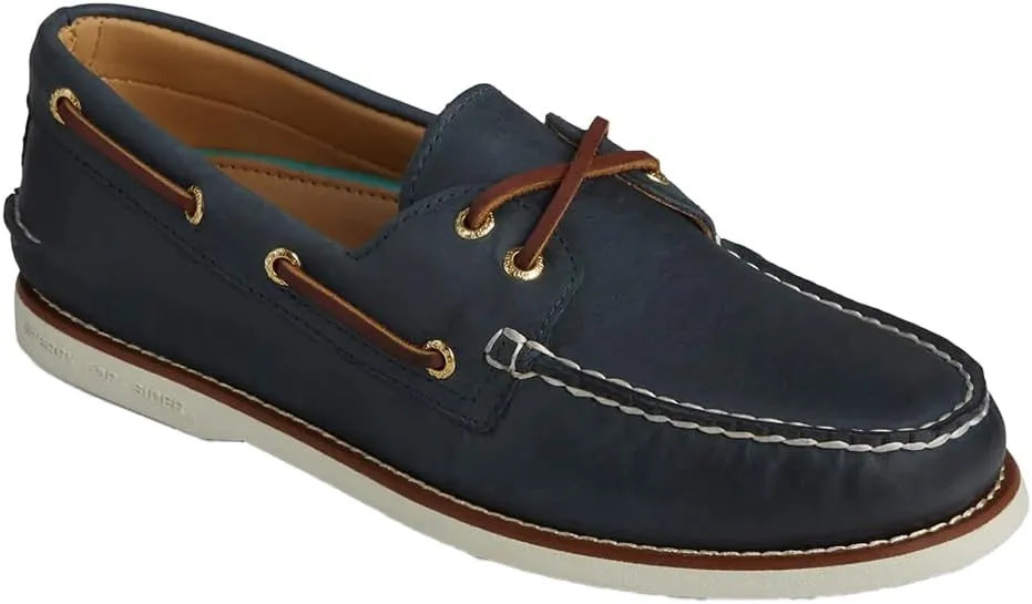 Sperry Men's Gold Authentic Original 2-Eye Boat Shoe, Navy, 7