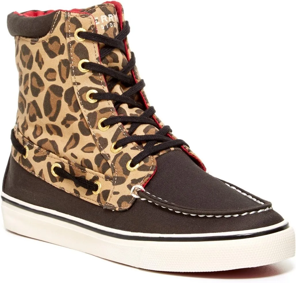 Sperry Top-Sider Women's Pinecrest,Black/Sand Leopard,US 6 M
