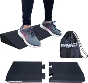 Squat Wedge Block – 2-in-1 Heel Elevated Slant Board for Squats & Calf Raises – Lightweight, Non-Slip EVA, Portable Workout Wedge for Strength & Recovery