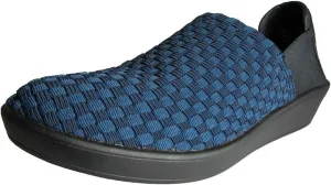 Steven by Steve Madden Womens Dessa Woven Fabric Slip On Loafers, Navy, US 6