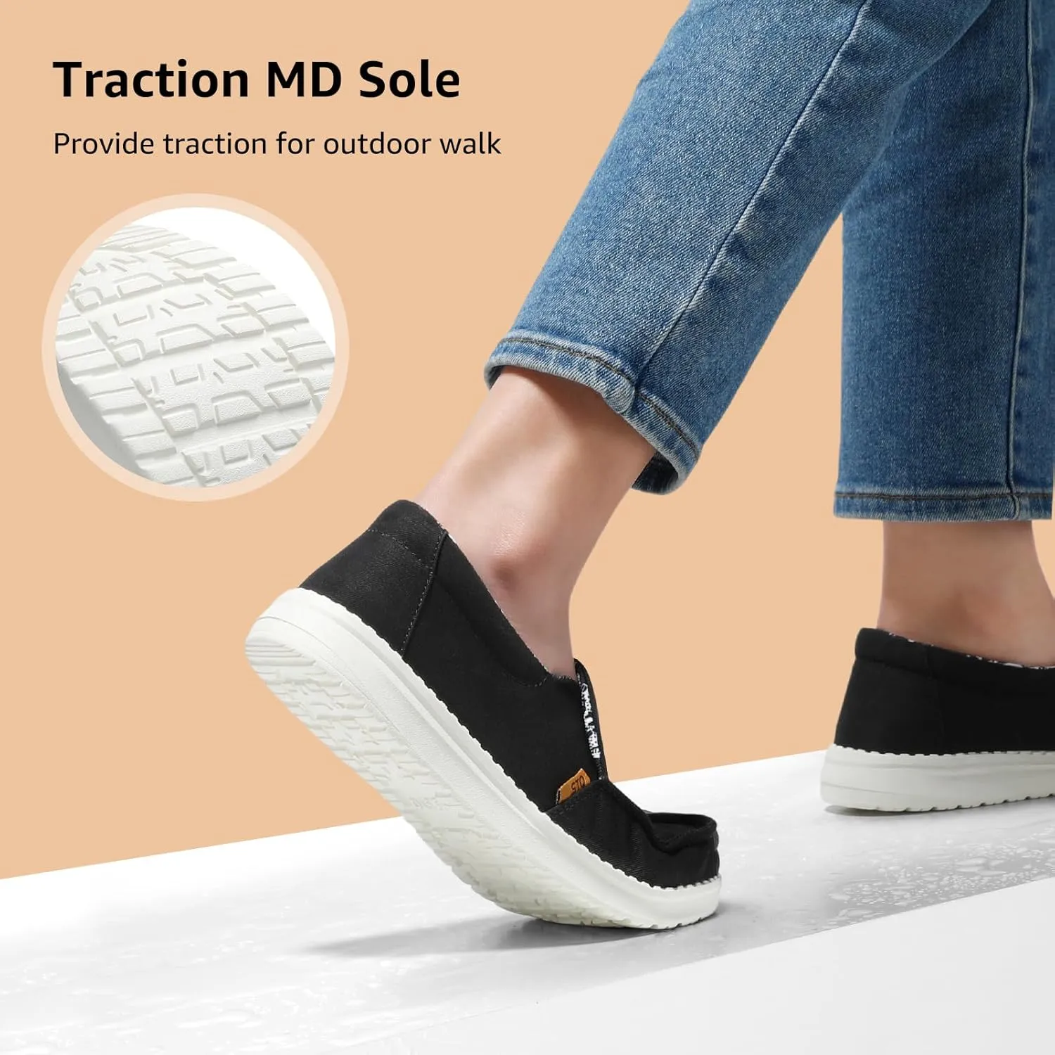 STQ Slip on Boat Shoes for Women Orthopedic Casual Loafers with Arch Support