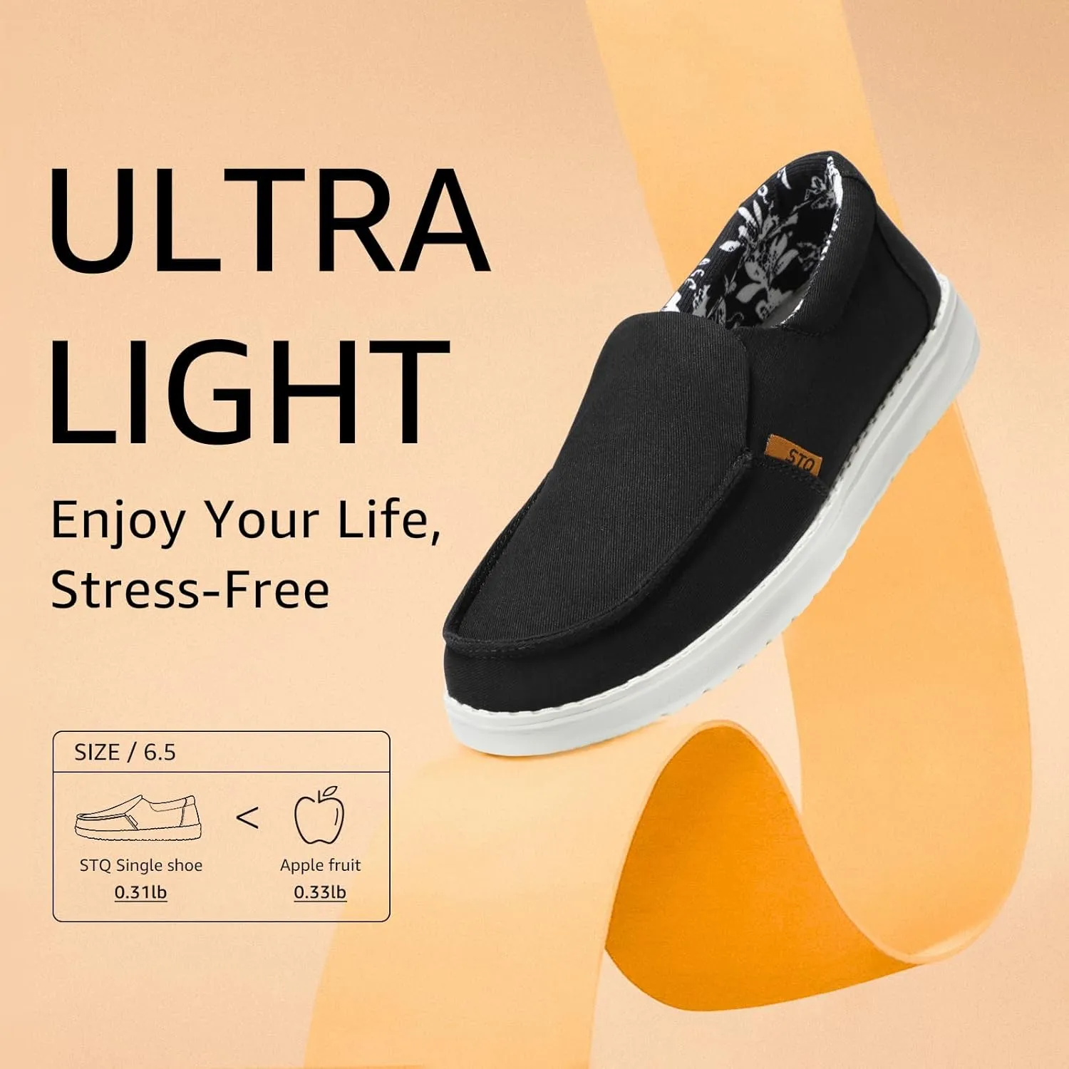 STQ Slip on Boat Shoes for Women Orthopedic Casual Loafers with Arch Support