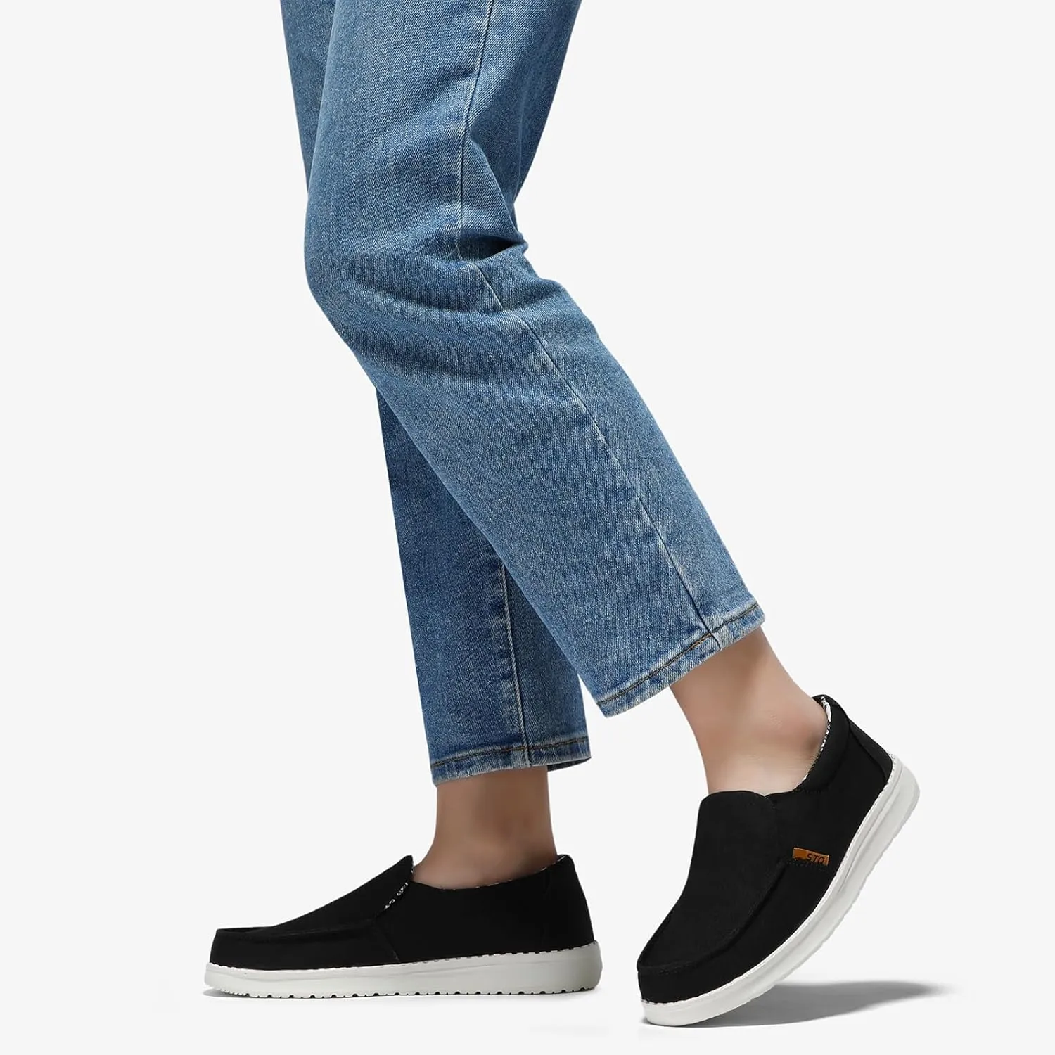 STQ Slip on Boat Shoes for Women Orthopedic Casual Loafers with Arch Support