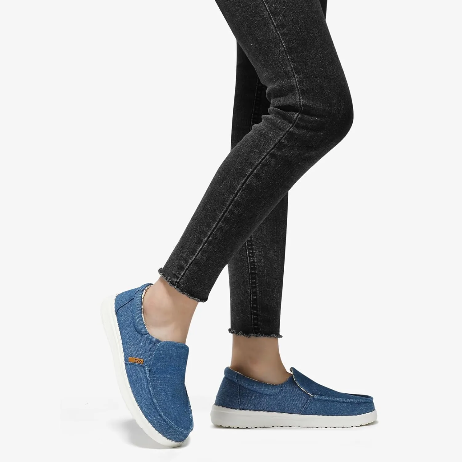 STQ Slip on Boat Shoes for Women Orthopedic Casual Loafers with Arch Support