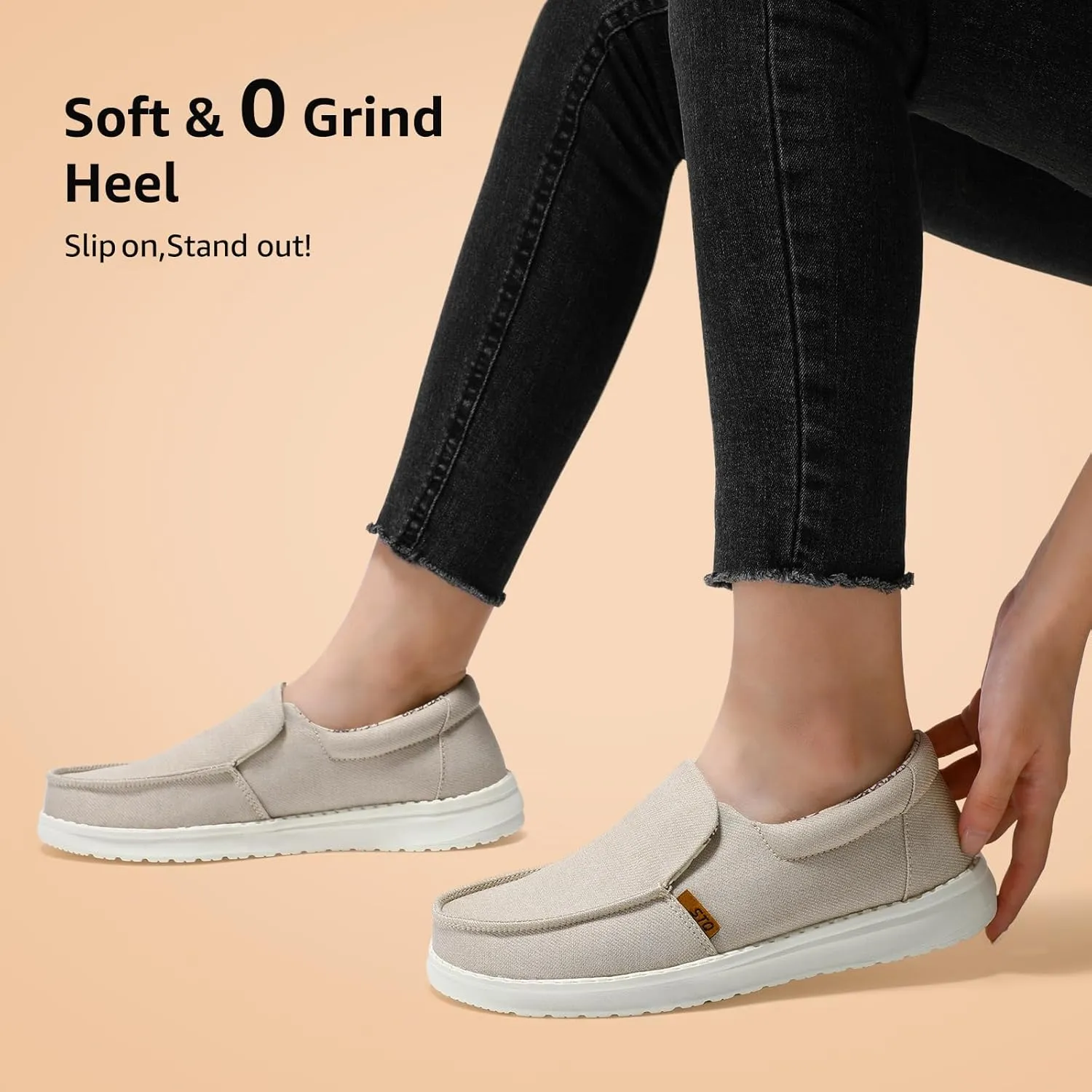 STQ Slip on Boat Shoes for Women Orthopedic Casual Loafers with Arch Support