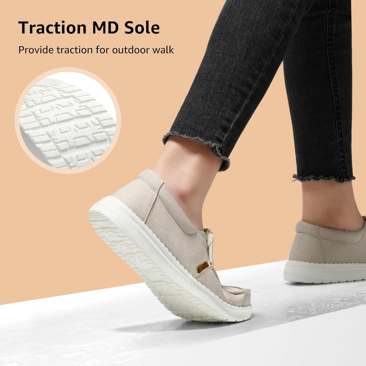 STQ Slip on Boat Shoes for Women Orthopedic Casual Loafers with Arch Support