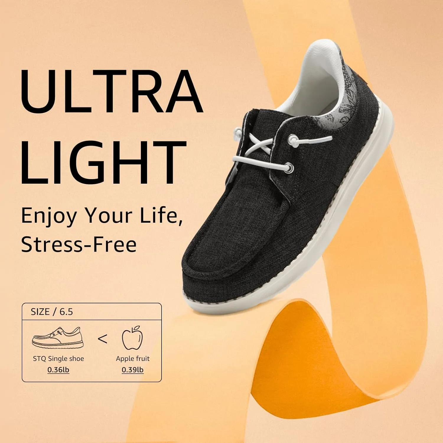 STQ Slip On Women Boat Shoes丨Orthopedic Plantar Fasciitis Relief Ultralight Arch Support Sneakers