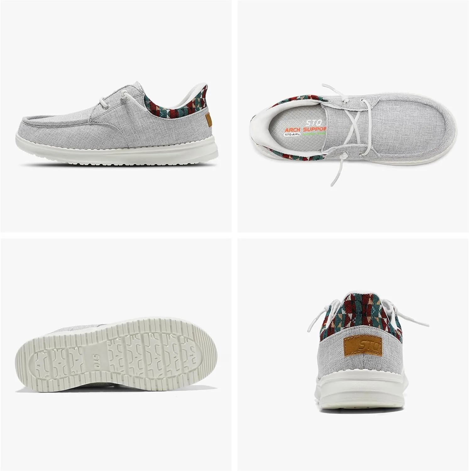 STQ Slip On Women Boat Shoes丨Orthopedic Plantar Fasciitis Relief Ultralight Arch Support Sneakers
