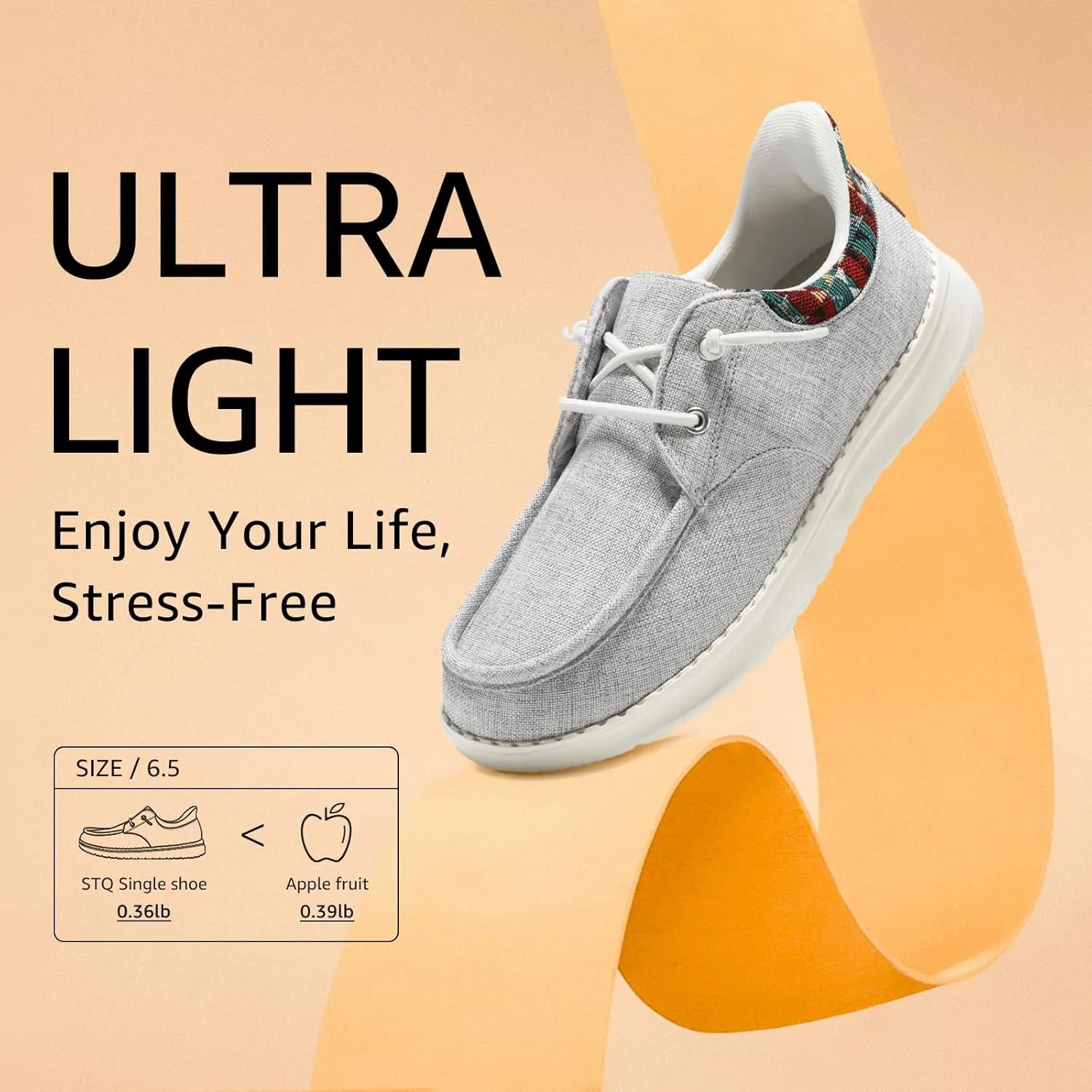 STQ Slip On Women Boat Shoes丨Orthopedic Plantar Fasciitis Relief Ultralight Arch Support Sneakers