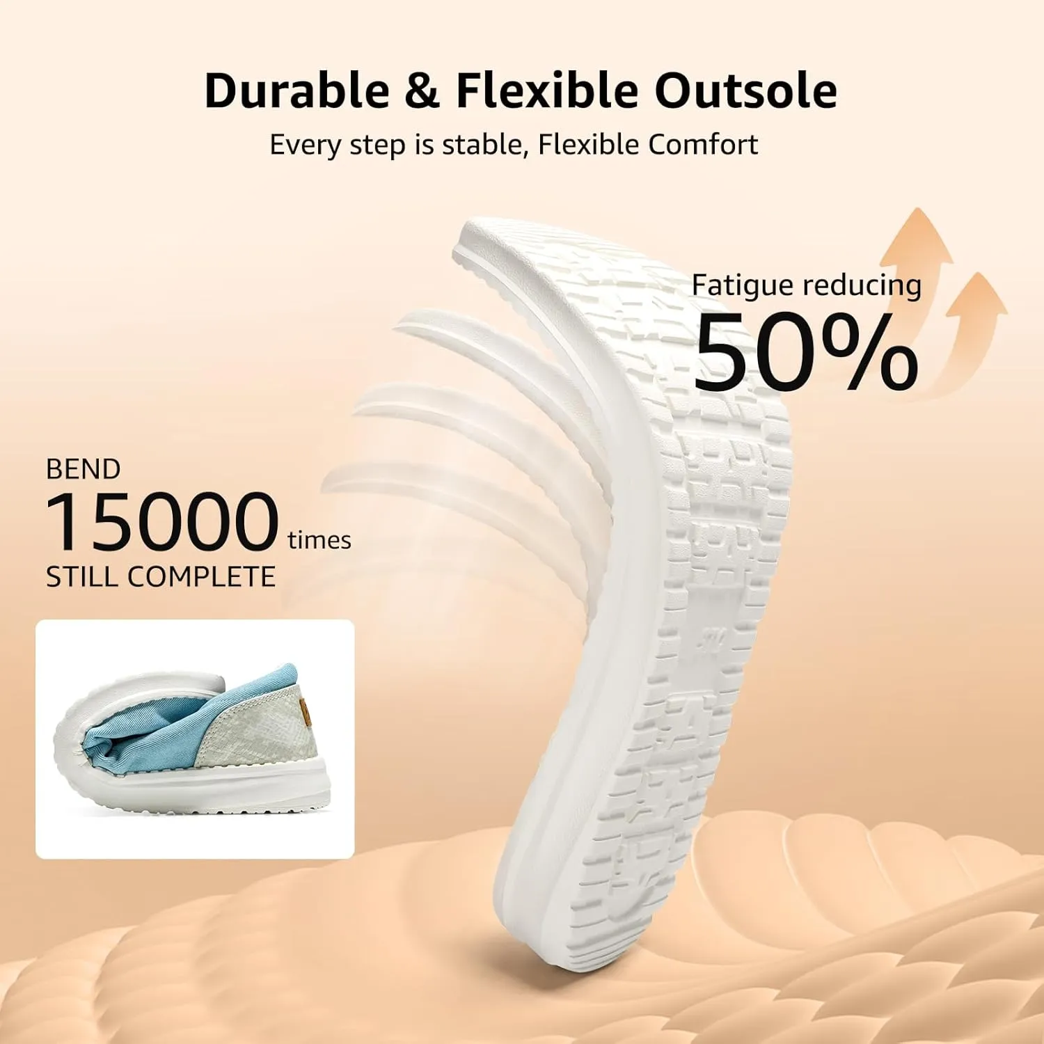 STQ Women's Slip on Loafers丨Orthopedic Comfotable Ultralight Boat Casual Shoes with Arth Support