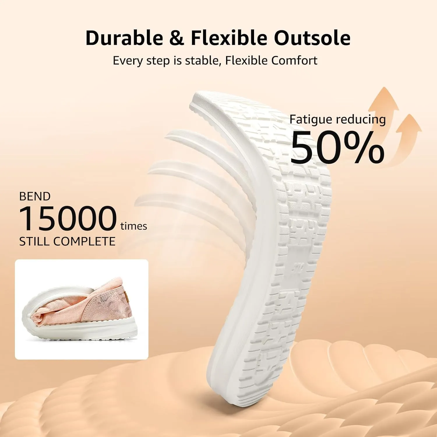 STQ Women's Slip on Loafers丨Orthopedic Comfotable Ultralight Boat Casual Shoes with Arth Support
