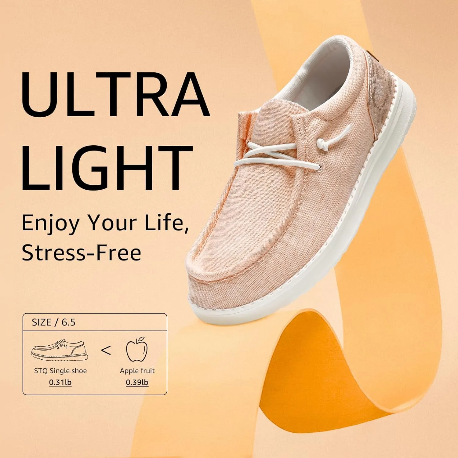 STQ Women's Slip on Loafers丨Orthopedic Comfotable Ultralight Boat Casual Shoes with Arth Support