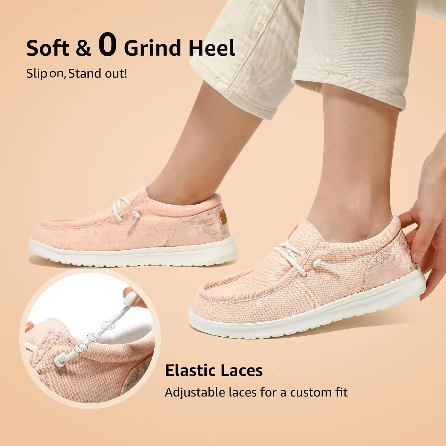 STQ Women's Slip on Loafers丨Orthopedic Comfotable Ultralight Boat Casual Shoes with Arth Support