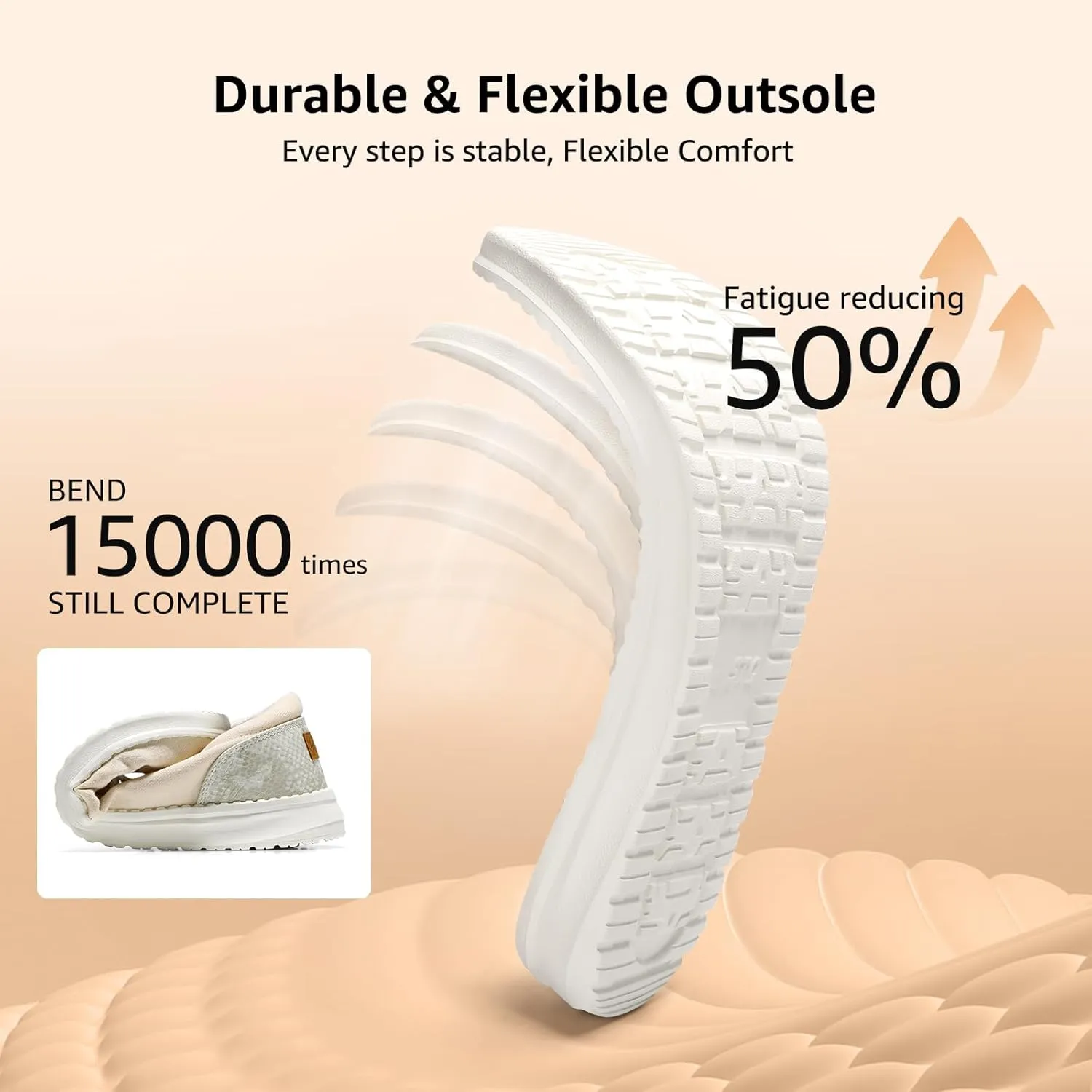 STQ Women's Slip on Loafers丨Orthopedic Comfotable Ultralight Boat Casual Shoes with Arth Support
