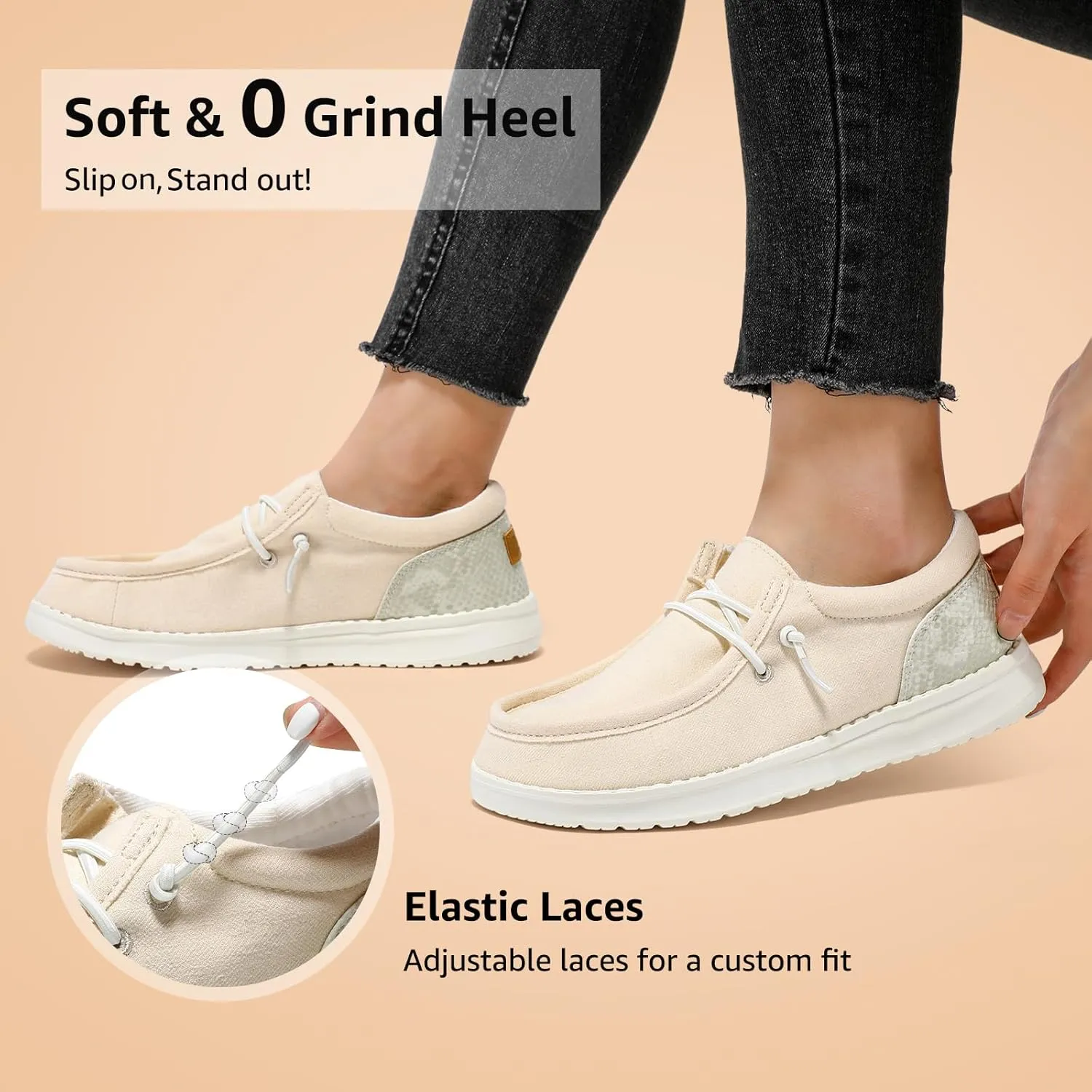 STQ Women's Slip on Loafers丨Orthopedic Comfotable Ultralight Boat Casual Shoes with Arth Support