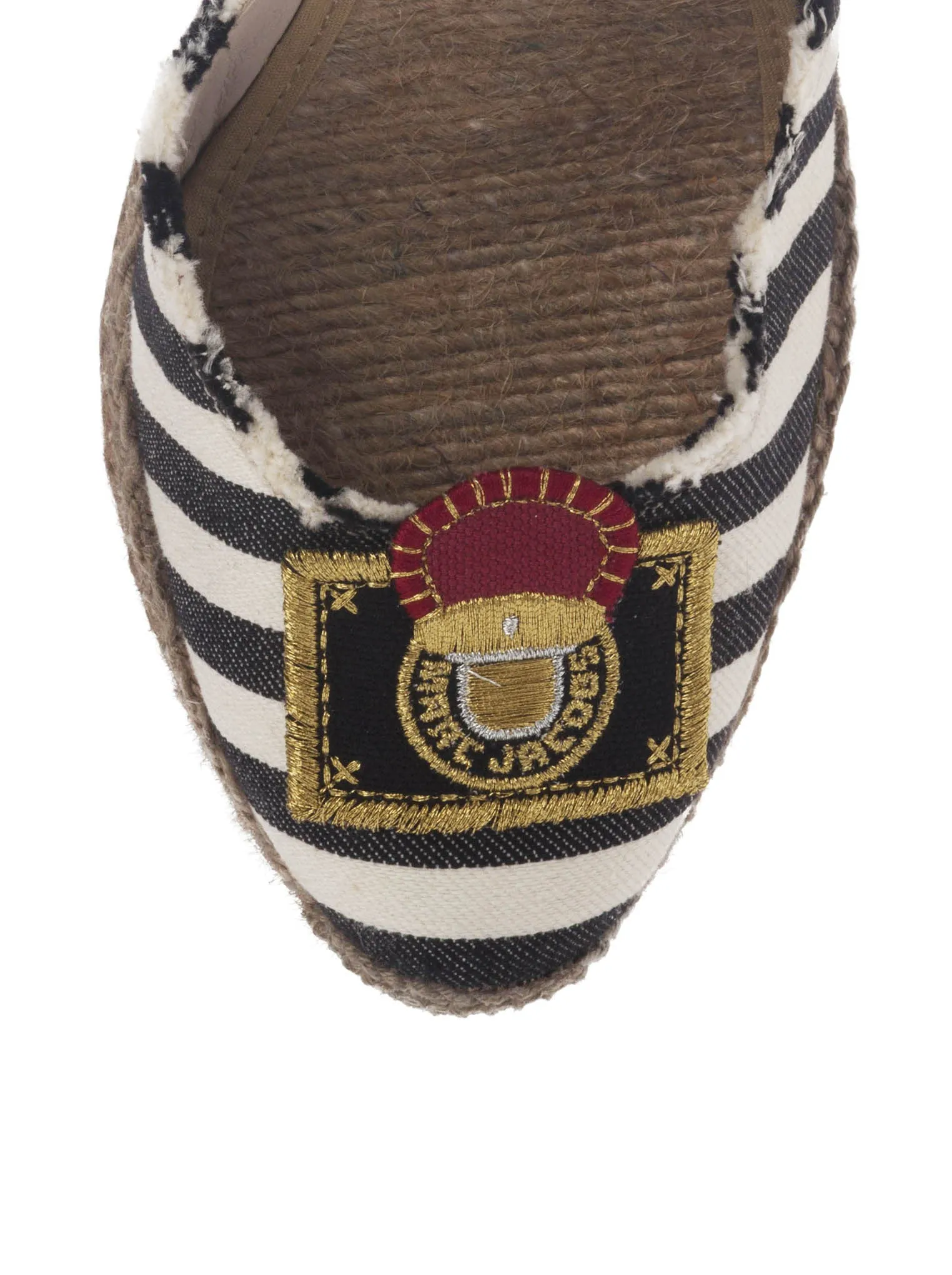Striped Espadrille Wedges