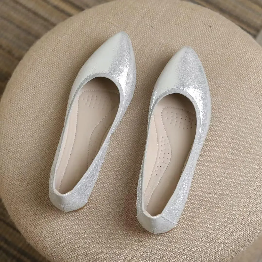 Stunner Womens Foldable Pointed Toe Ballet Flats Rhinestone Loafers Fashion Flats