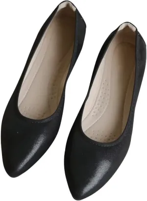 Stunner Womens Foldable Pointed Toe Ballet Flats Rhinestone Loafers Fashion Flats