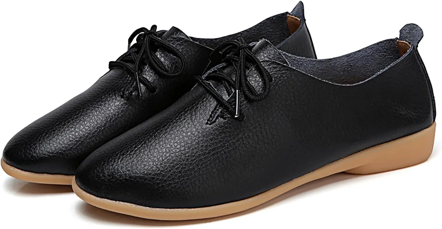 Sunporx Women's Comfortable Loafers Driving Moccasins Shoe Slip on Pointed Toe Flats Casual Comfortable Office Work Business Shoes Breathable Walking