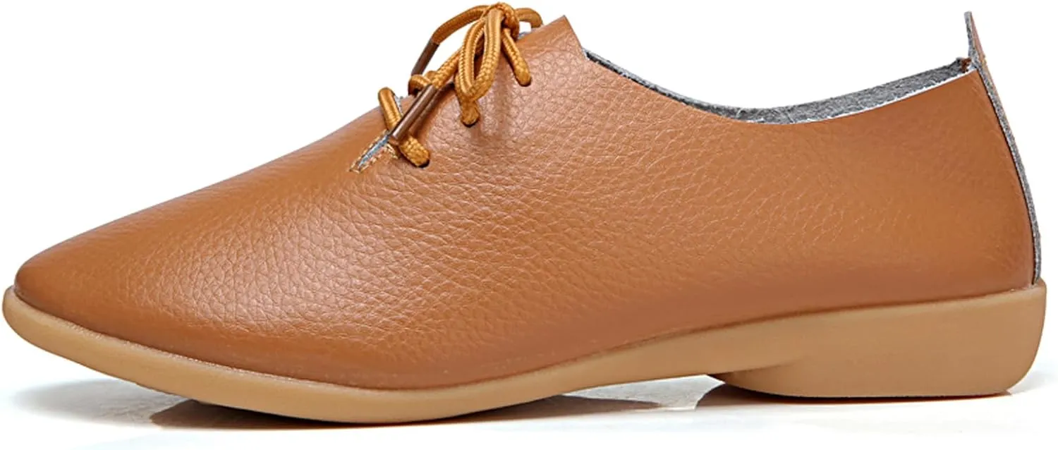 Sunporx Women's Comfortable Loafers Driving Moccasins Shoe Slip on Pointed Toe Flats Casual Comfortable Office Work Business Shoes Breathable Walking