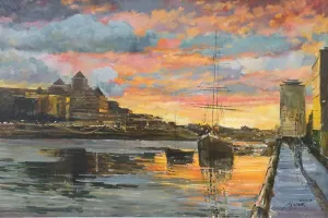 The Docks, Custom House Quay . River Liffey Dublin