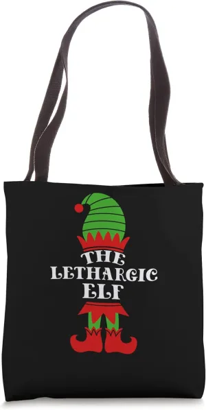The Lethargic Elf Christmas Matching Family Coworker Group Tote Bag