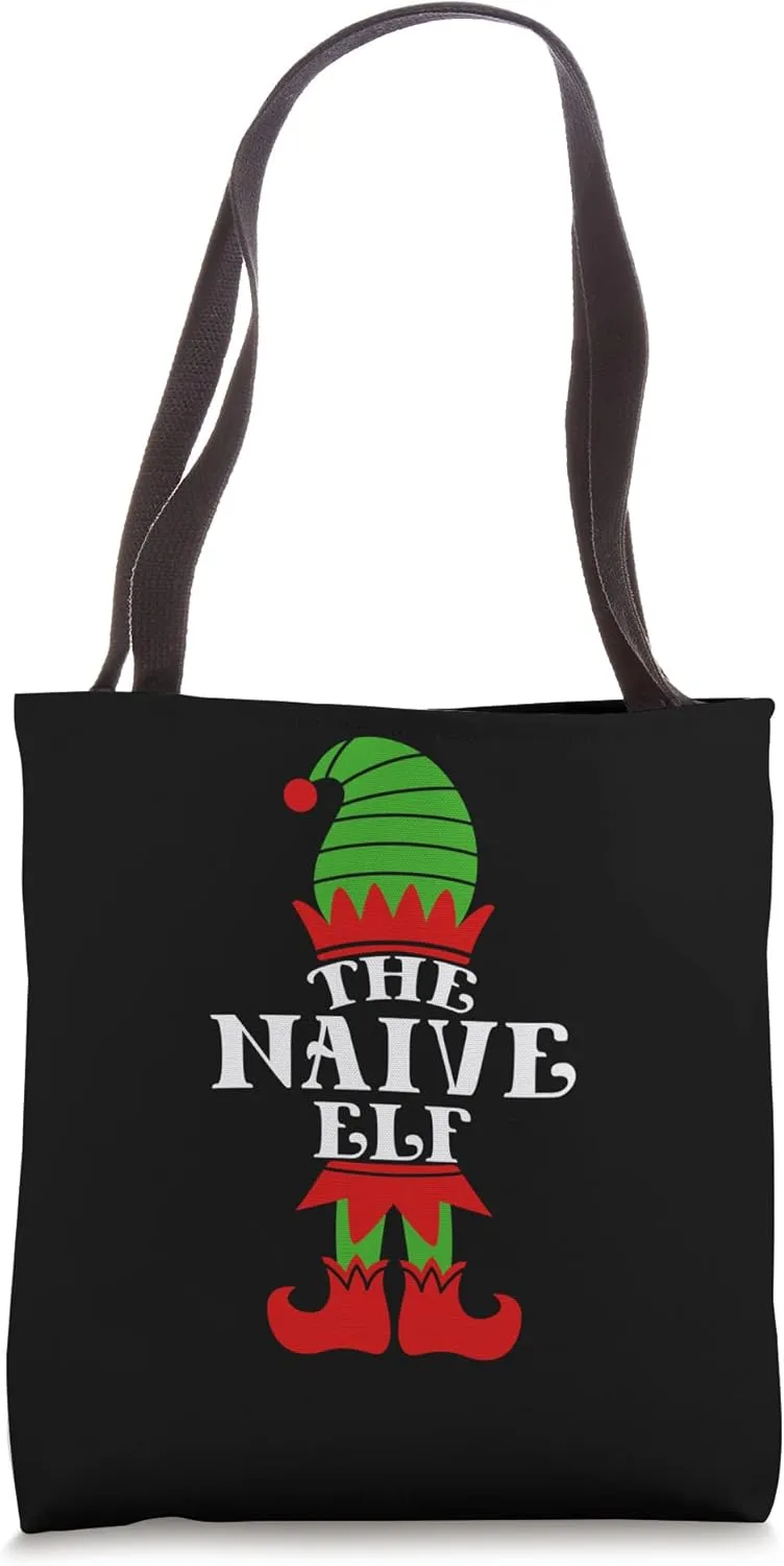 The Naive Elf Christmas Matching Family Coworker Group Tote Bag