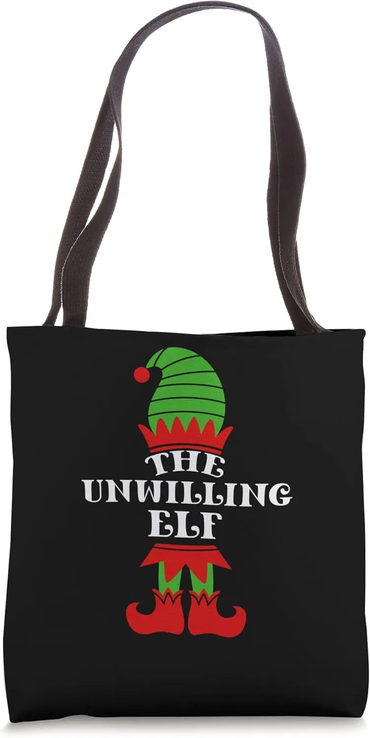 The Unwilling Elf Christmas Matching Family Coworker Group Tote Bag