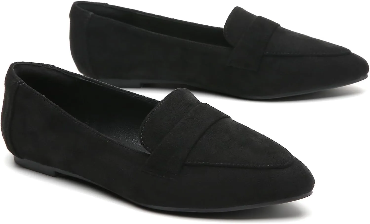 Tilocow Loafers for Womens Slip On Pointed Toe Flats Comfortable Fashion Work Business Casual Shoes