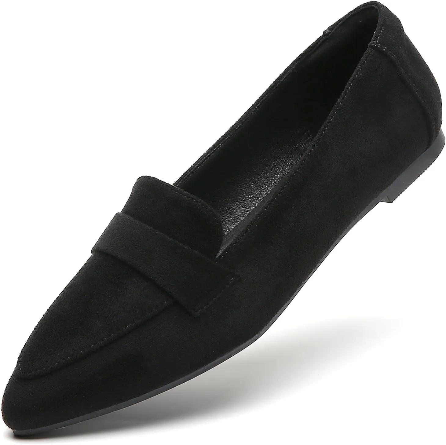 Tilocow Loafers for Womens Slip On Pointed Toe Flats Comfortable Fashion Work Business Casual Shoes