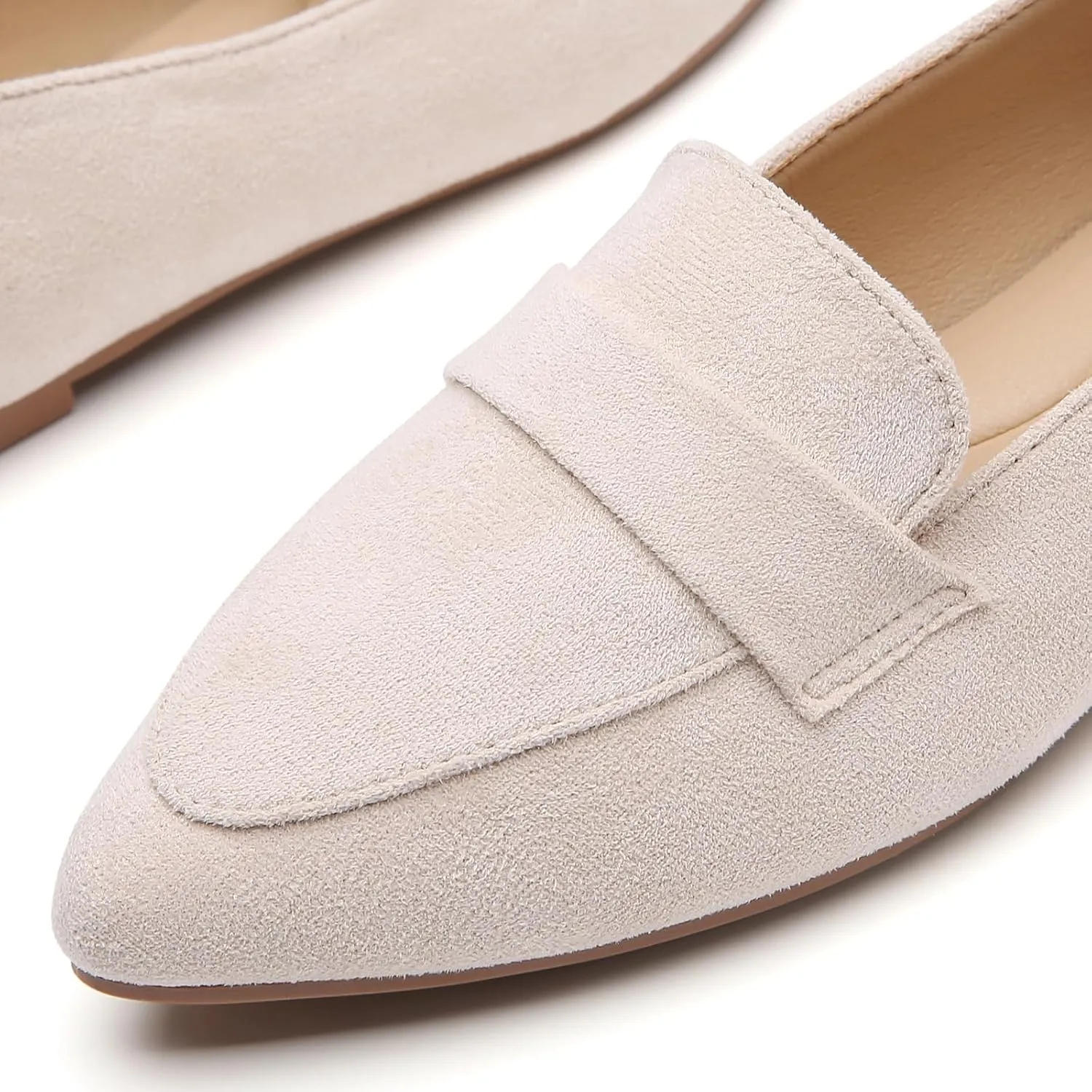 Tilocow Loafers for Womens Slip On Pointed Toe Flats Comfortable Fashion Work Business Casual Shoes