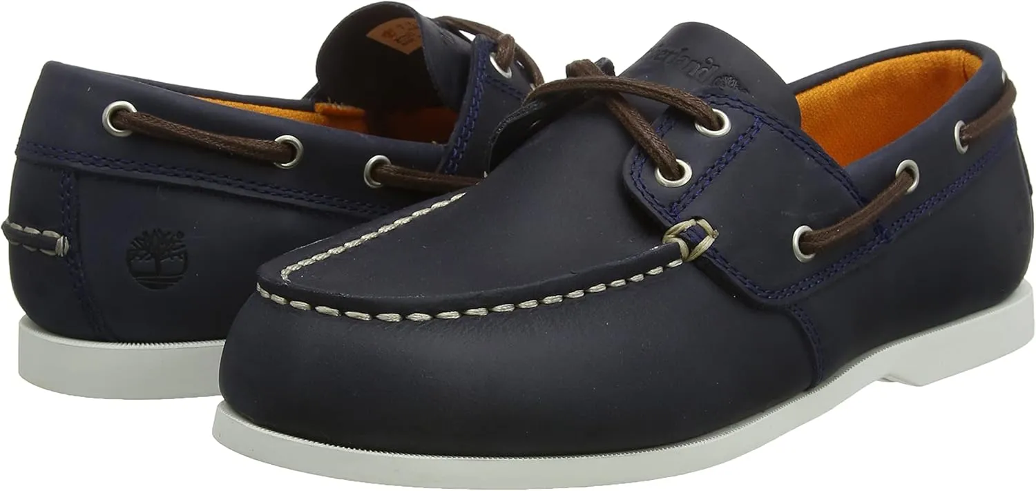 Timberland Men's Cedar Bay Leather Boat Shoes, Blue