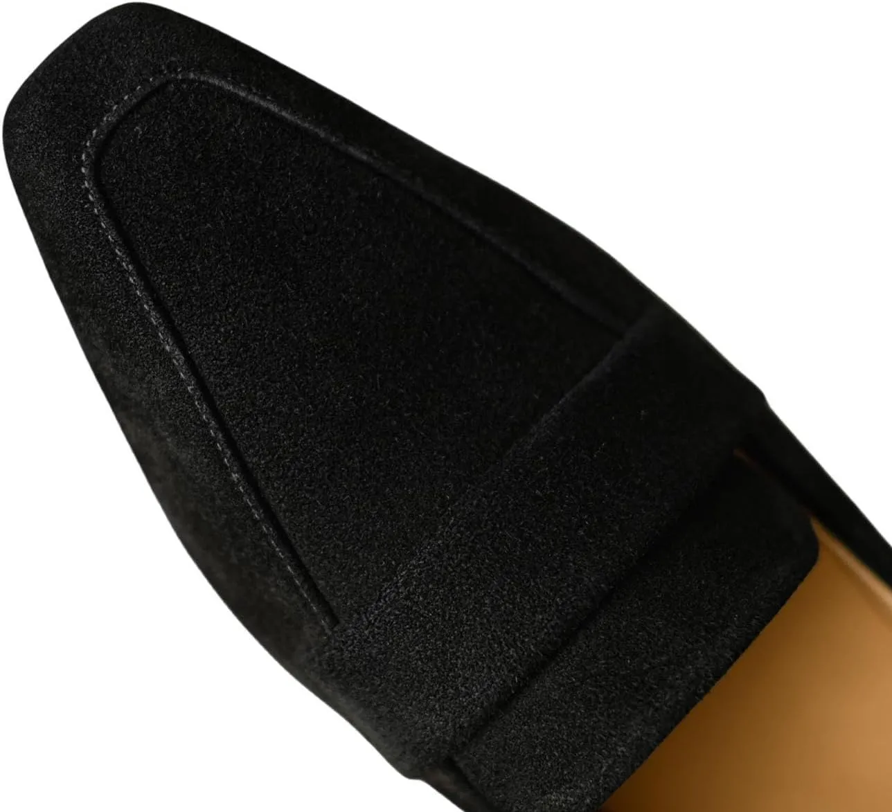 TinaCus Women's Patent/Suede Leather Classic Square Toe Slip On Handmade Office Loafers