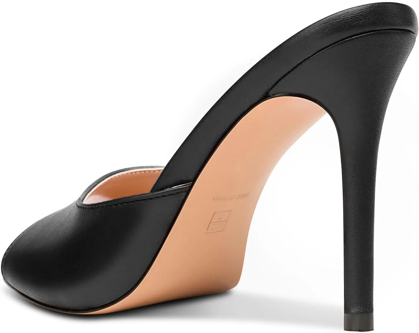 TNYNFBEB Womens Stiletto High Heel Peep Open Toe Sandals Mules Shoes Slingback Slip-on Prom Dress Summer 3.9 Inches Heels