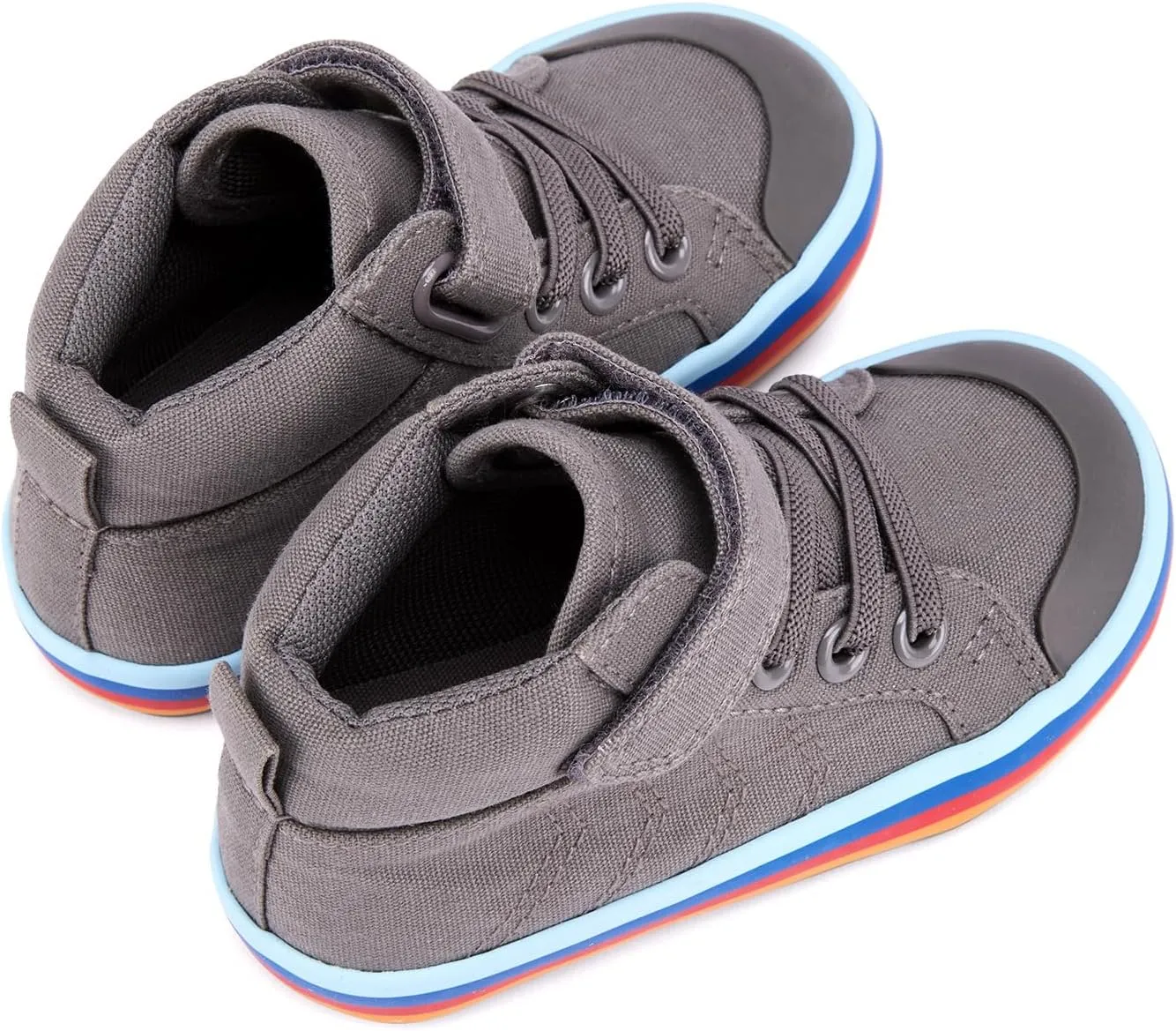 Toddler Boys Girls Walking Shoes High Top Tennis Canvas Sneakers(Infant/Toddler)