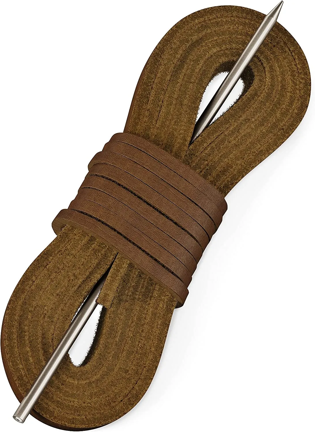 TOFL Leather Boat Shoe Lacing Kit | 45 inches Long | Includes 1 Needle And 2 Strips | 1 Pair