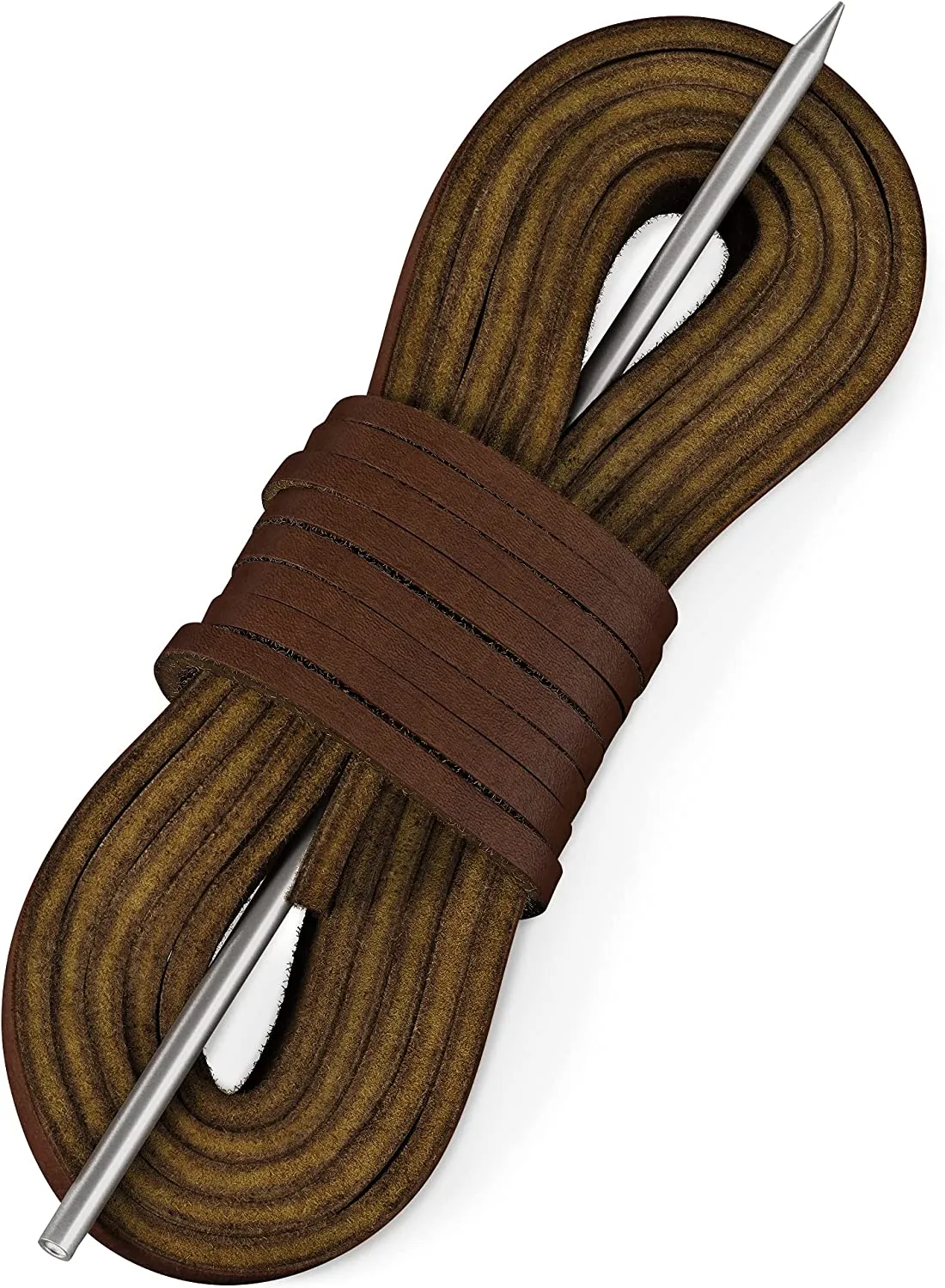 TOFL Leather Boat Shoe Lacing Kit | 45 inches Long | Includes 1 Needle And 2 Strips | 1 Pair