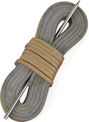 TOFL Leather Boat Shoe Lacing Kit | 45 inches Long | Includes 1 Needle And 2 Strips | 1 Pair