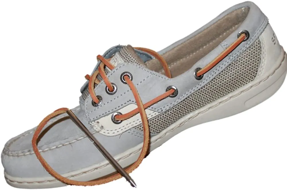 TOFL Leather Boat Shoe Lacing Kit | 45 inches Long | Includes 1 Needle And 2 Strips | 1 Pair
