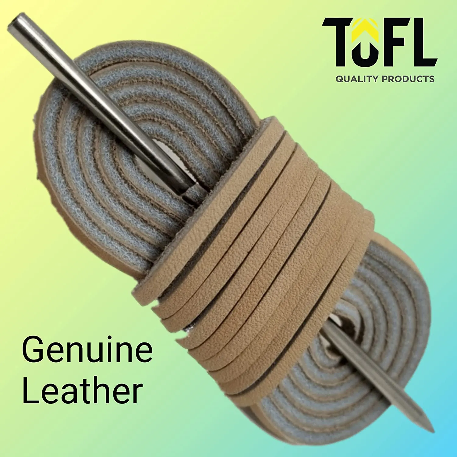 TOFL Leather Boat Shoe Lacing Kit | 45 inches Long | Includes 1 Needle And 2 Strips | 1 Pair