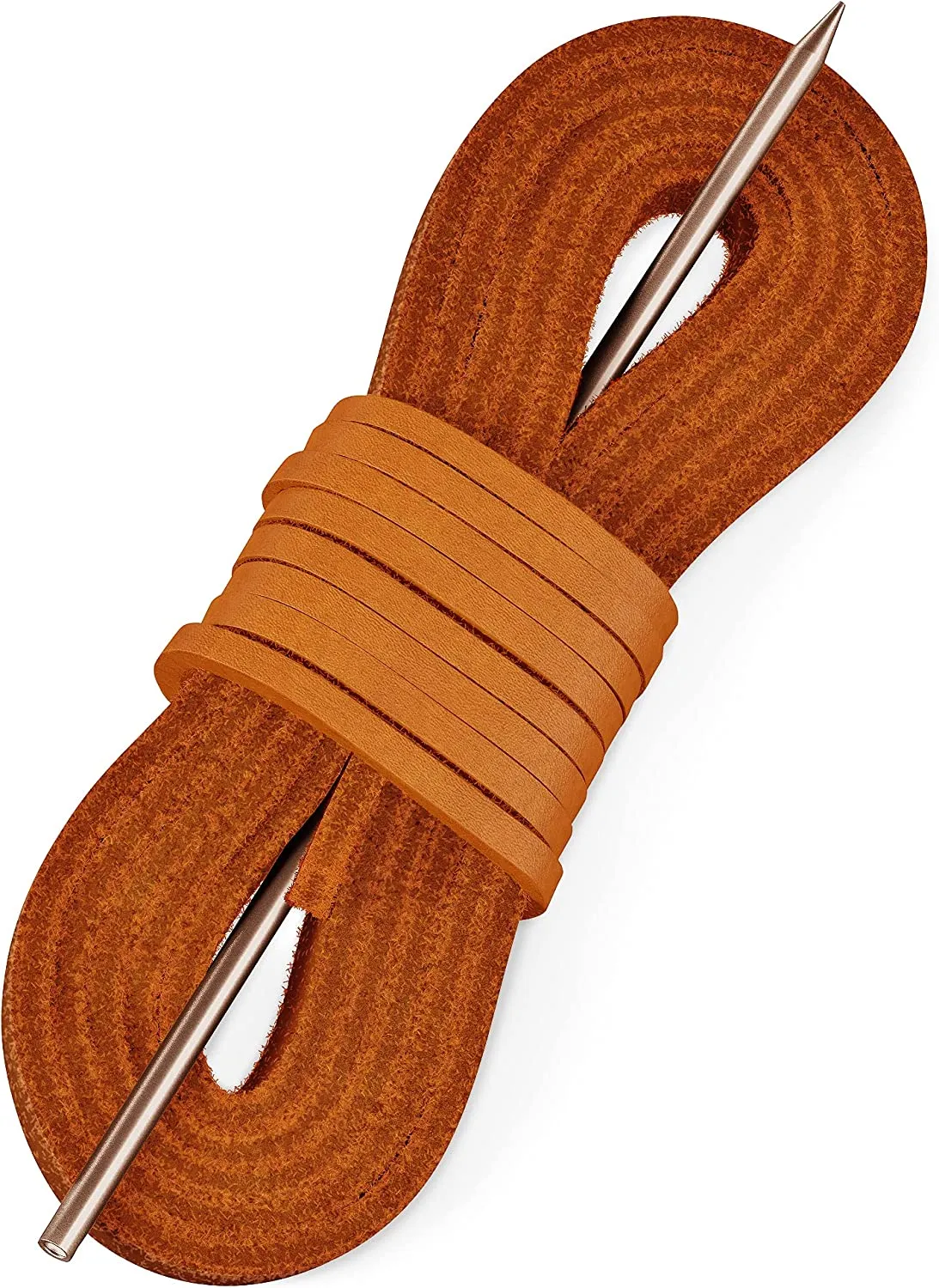 TOFL Leather Boat Shoe Lacing Kit | 45 inches Long | Includes 1 Needle And 2 Strips | 1 Pair
