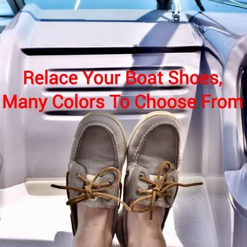 TOFL Leather Boat Shoe Lacing Kit | 45 inches Long | Includes 1 Needle And 2 Strips | 1 Pair