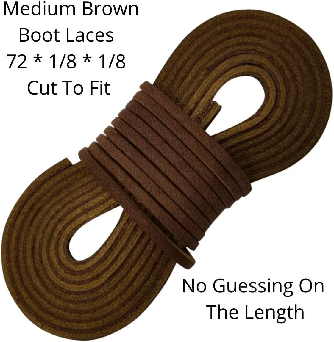 TOFL Leather Boot Laces|1/8 Inch Thick 72 Inches Long|2 Leather Strips [1 Pair]