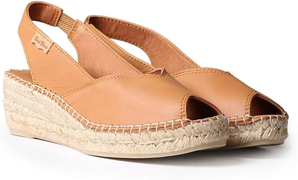 Toni Pons Bernia-P Women’s Sandals – Leather Upper – Rubber Outsole – Peep Toe Silhouette – Slip-on Design