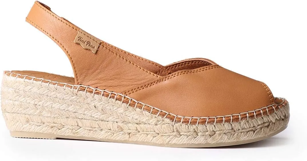 Toni Pons Bernia-P Women’s Sandals – Leather Upper – Rubber Outsole – Peep Toe Silhouette – Slip-on Design