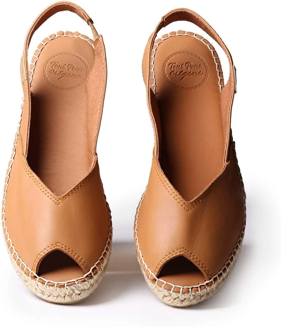 Toni Pons Bernia-P Women’s Sandals – Leather Upper – Rubber Outsole – Peep Toe Silhouette – Slip-on Design