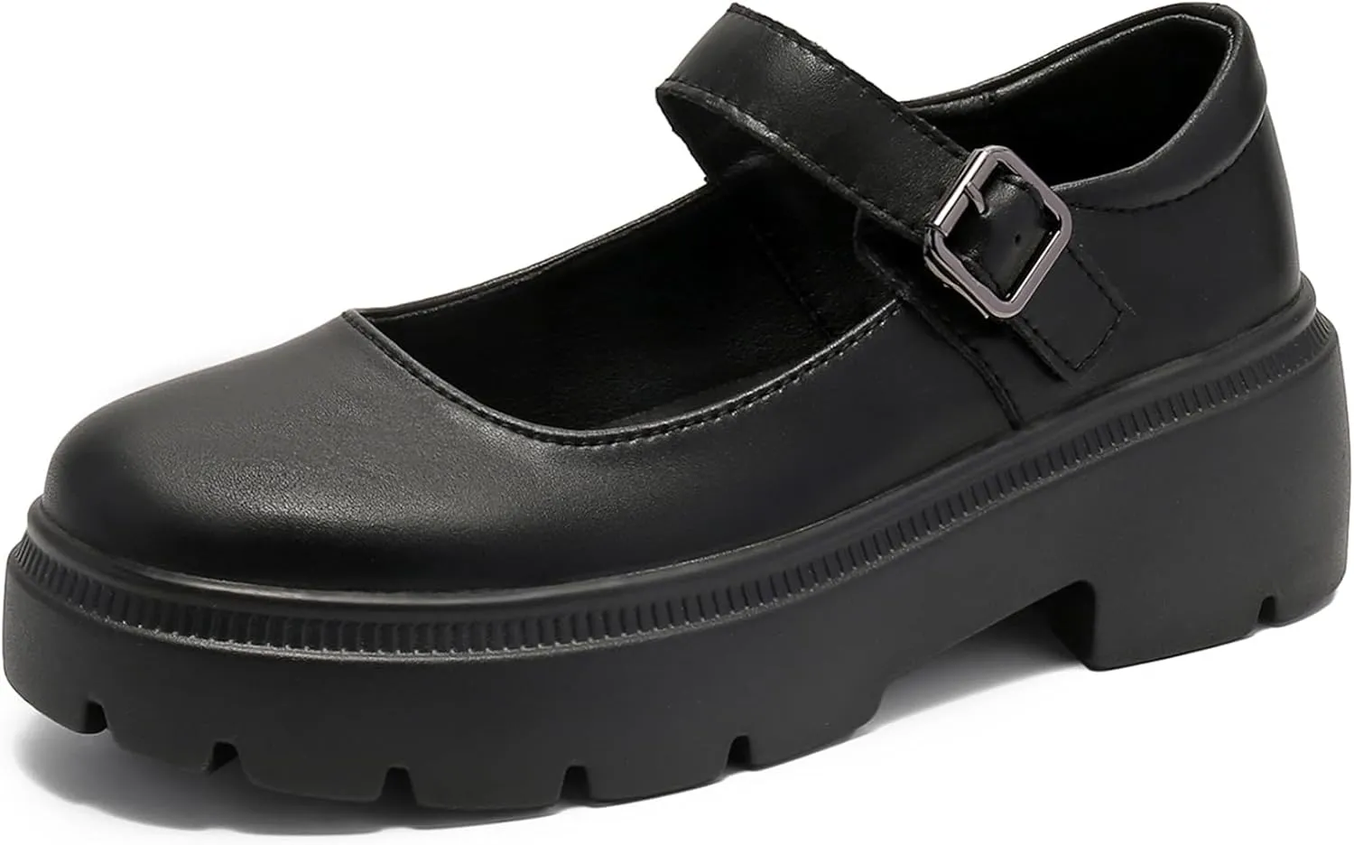 Touchmosees Women's Mary Janes Shoes Platform Dress Chunky Pumps Oxfords Low Heel Round Toe Ankle Strap Pumps Wedges Shoes