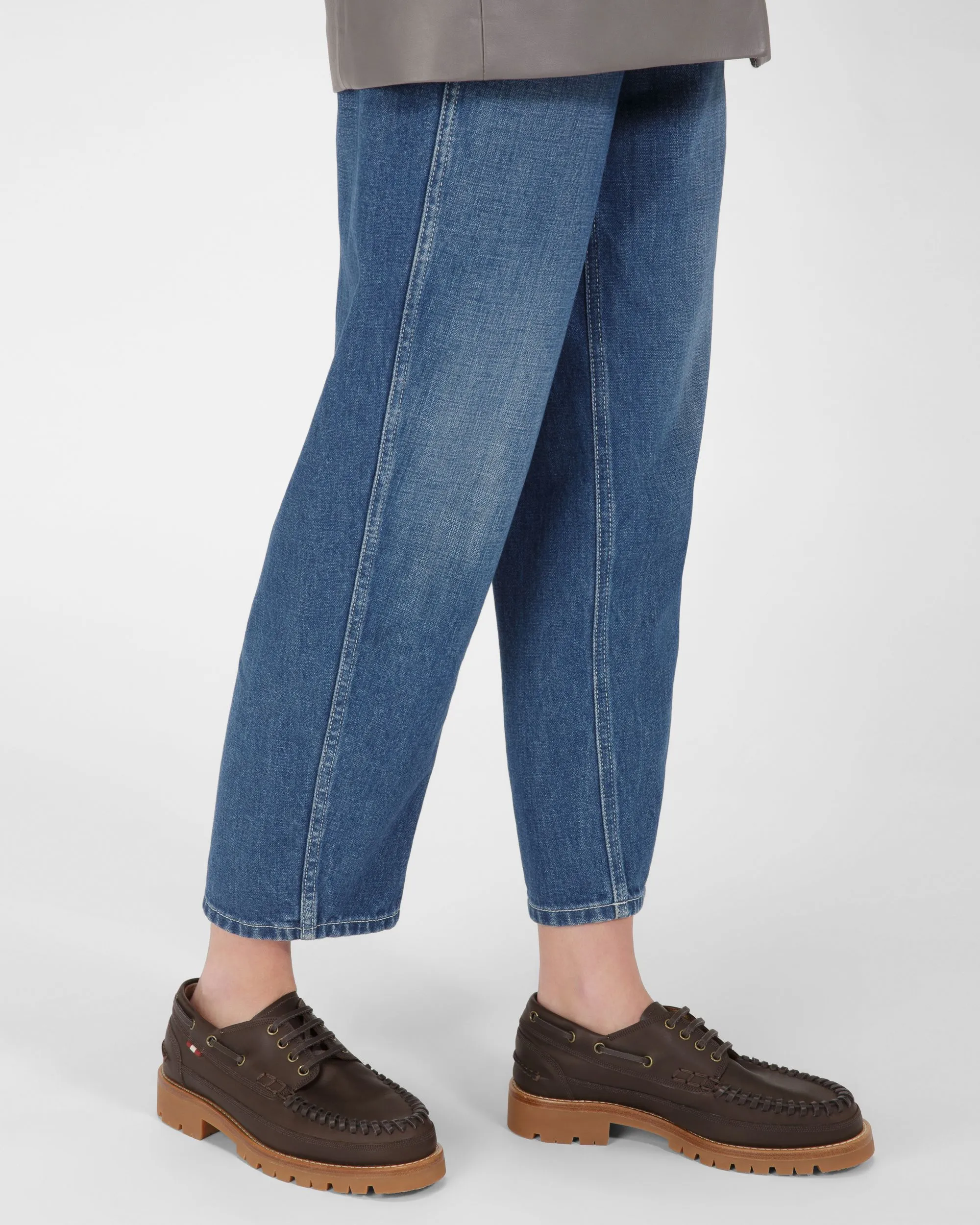 Tristan Leather Moccasin In Brown